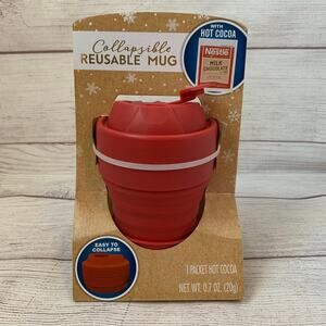 CandyRific Red Collapsible Reusable Silicone Mug 12oz